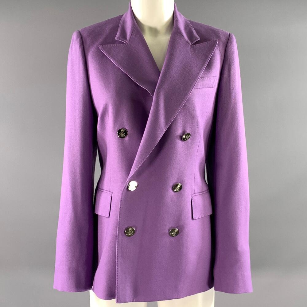 RALPH LAUREN Size 6 Purple Lavender Wool Blend Jacket